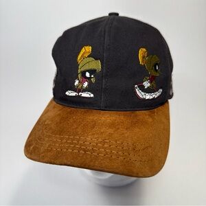 Warner Bros. Black Cap with Brown Suede Brim Marvin the Martian 1996